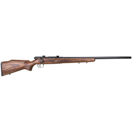 Savage Arms 19738 25 Lightweight Varminter 17 Hornet 4+1 Cap 24" Matte Black Rec/Barrel Natural Brown Laminate Right Hand (Full Size)