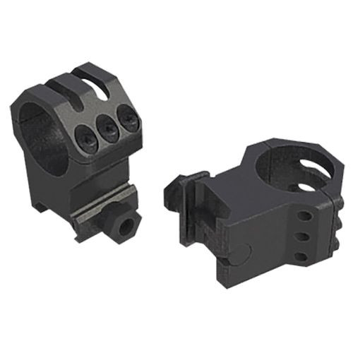 Weaver Mounts 99689 Scope Ring Set Six Hole Tactical Picatinny/Weaver High 1" Black Anodized Aluminum