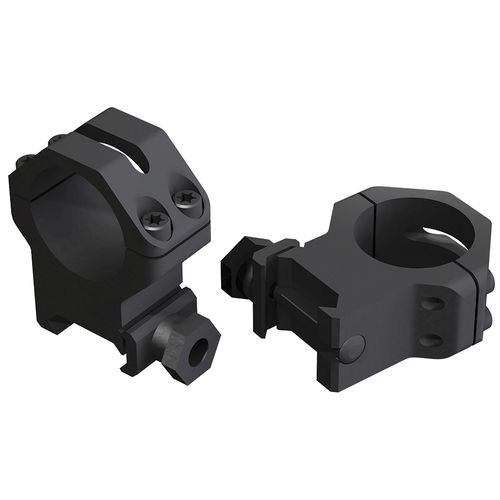 Weaver Mounts 48363 Scope Ring Set Four Hole Skeleton Picatinny/Weaver XX-High 1" Black Anodized Aluminum