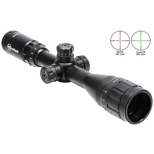 Firefield FF13043 Tactical  Matte Black 3-12x40mm AO 1" Tube Illuminated Red/Green Mil-Dot Reticle