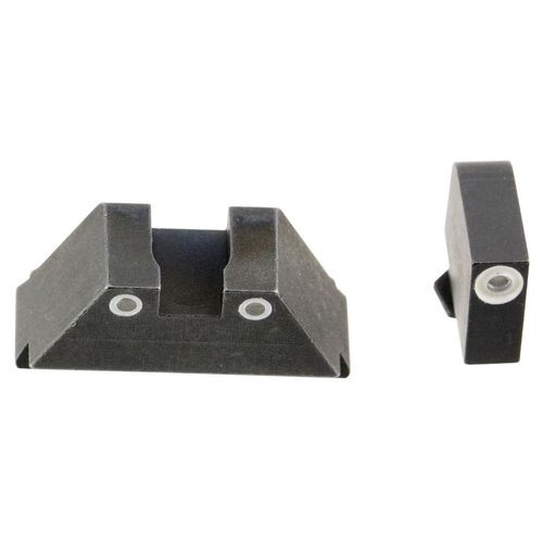 AmeriGlo GL329 Tall Suppressor Height Sight XL Set Tritium Green with White Outline Front & Rear Black Frame for Most Glock Gen1-5 (Except 42,43)