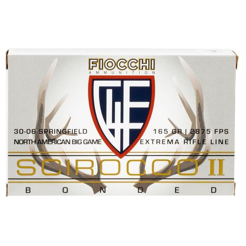 Fiocchi A3006SCA Extrema  30-06 Springfield 165 gr Swift Scirocco II Boat-Tail Spitzer 20 Bx/ 10 Cs