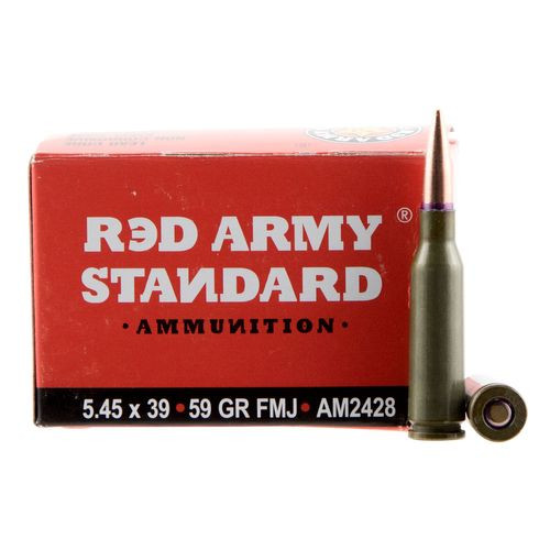 Red Army Standard AM2428 Red Army Standard  5.45x39mm 59 gr Full Metal Jacket Boat-Tail (FMJBT) 20 Bx/ 50 Cs