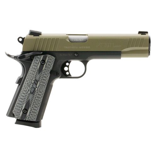 Taurus 1191101SVZ 1911  45 ACP 5" 8+1 Matte Black Desert Sand Cerakote Steel Slide Black VZ Operator II Grip
