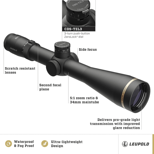 Leupold VX-5HD RifleScope 4-20x52mm - 34mm Tube, Detailed View