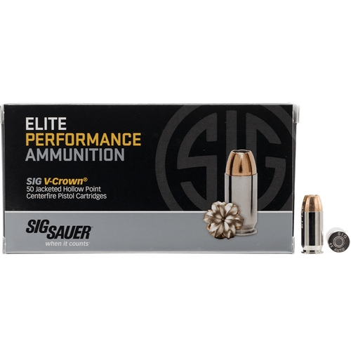 Sig Sauer Elite V-Crown 45 ACP 230 gr Jacketed Hollow Point (JHP) - E45AP250