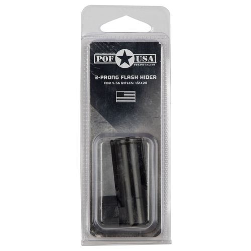 Patriot Ordnance Factory 00870 Flash Hider  223 Rem,5.56x45mm NATO 1/2"-28 tpi Black Steel