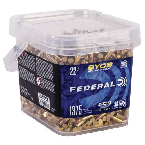 Federal 750BKT1375 Small Game Target BYOB 22 LR 36 gr Copper Plated Hollow Point (CPHP) 1375 Bx/ 12 Cs