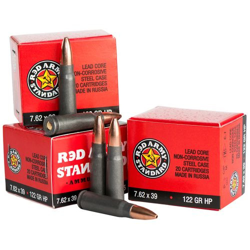 Red Army Standard AM2458 Red Army Standard  7.62x39mm 124 gr Hollow Point Boat-Tail (HPBT) 20 Bx/ 50 Cs