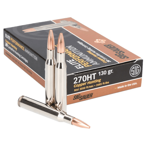 Sig Sauer .270 Winchester 130 Grain Elite Series Copper Hunting Ammunition (20 Rounds)