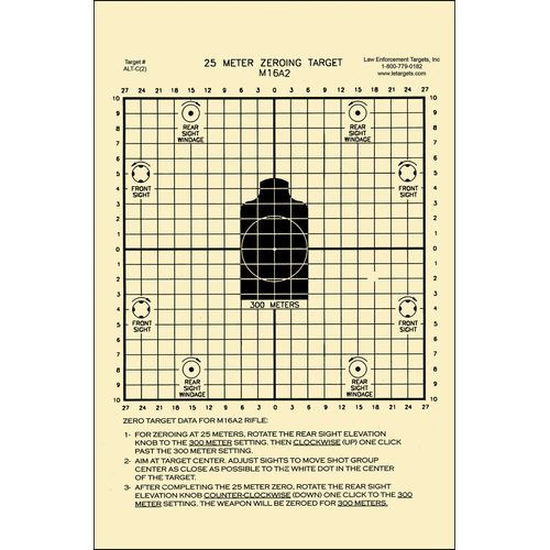 Action Target ALTC(2)100 M-16  Center Mass Hanging Tagboard Target 8.75" x 11.50" 100 Per Box