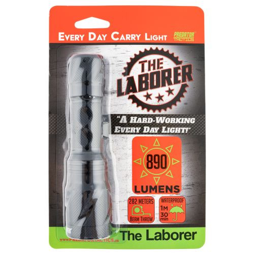 Predator Tactics 97490 The Laborer  Matte Black Aluminum White 890 Lumens 282 Meters Range