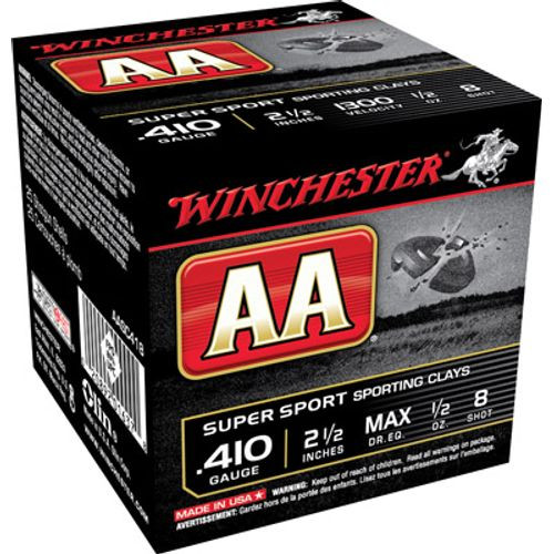 Winchester Ammo AASC418 AA Super Sport 410 Gauge 2.5" 1/2 oz 8 Shot 25 Bx/ 10 Cs