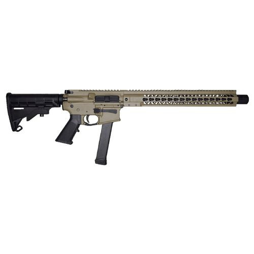 Brigade Firearms A0911623 BM-9  9mm Luger 16" 33+1 Flat Dark Earth Cerakote Adjustable Stock 15" Rail