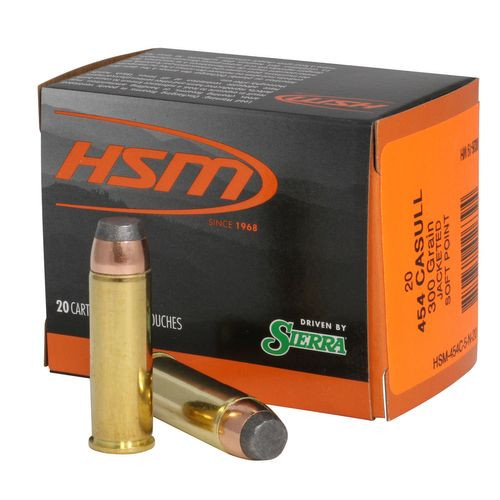 HSM 454C5N20 Pro Pistol  454 Casull 300 gr Jacketed Soft Point 20 Bx/ 20 Cs