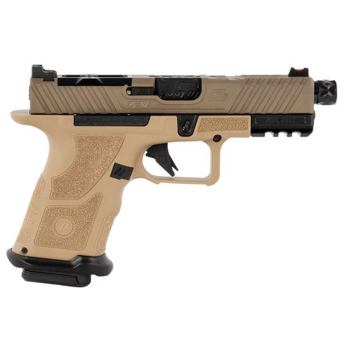 ZEV OZ9CCPTFDEBTH OZ9 Compact 9mm Luger 19+1 Flat Dark Earth Black Polymer Grip