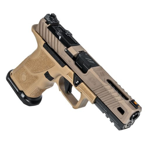 ZEV OZ9STDCOVERTFDEB OZ9 Standard 9mm Luger 15+1 Flat Dark Earth Shorty Polymer Grip