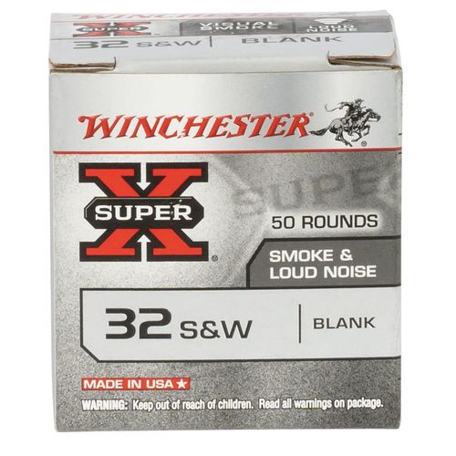 Winchester Ammo 32BL2PW Super-X Blank Rounds 32 S&W 50 Bx/ 100 Cs