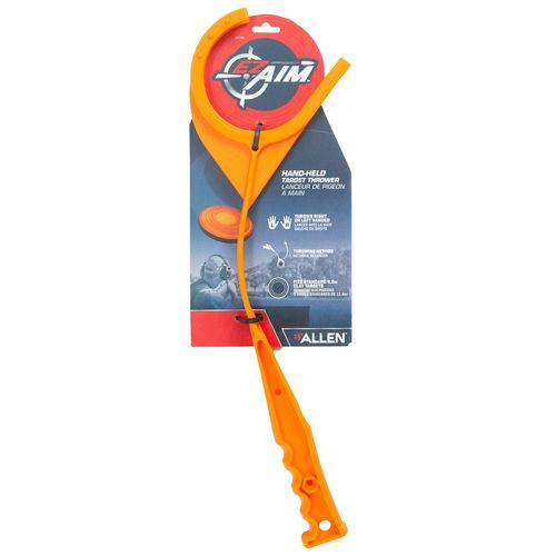 EZ-Aim 22701 Hand Held Clay Target Thrower Orange Single Ambidextrous Hand