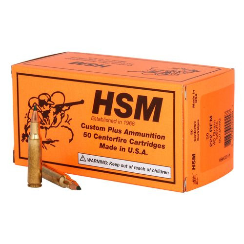 HSM 2225N Varmint  222 Rem 40 gr Sierra BlitzKing 20 Bx/ 10 Cs