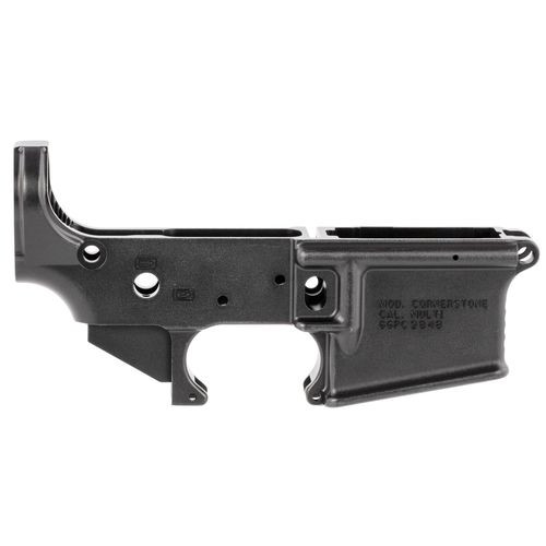 Grey Ghost Precision GGPC Cornerstone Lower Multi-Caliber Black Anodized Finish 7075-T6 Aluminum Material with Mil-Spec Dimensions for AR-Platform