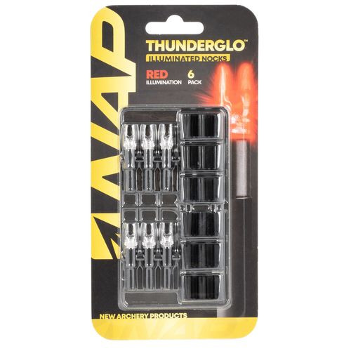 NAP NAP-ILLN-RD- Thunderglo Illuminated Nock Red Polycarbonate/Aluminum 6 Per Pack