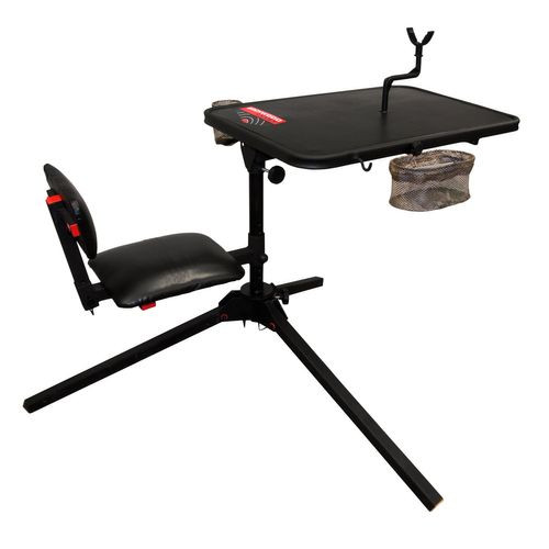 Birchwood Casey BCXTRBNCH Xtreme Shooting Bench Black Steel 23" W x 34" L