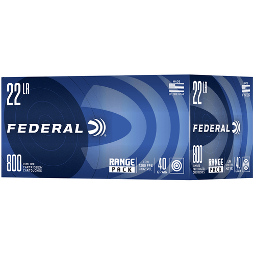 Federal 729B800 Champion Training Range Pack 22 LR 40 gr Lead Round Nose 800 Per Box UPC # 604544668933