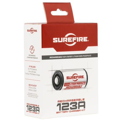 Surefire SFLFP123KIT AC/DC Wall Charger Kit  CR123A Package