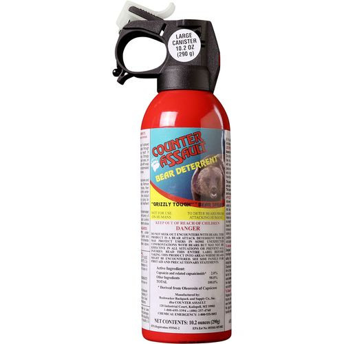 Counter Assault 15067034 Bear Spray  Capsaicin 32 ft- 7 Seconds Range 10.20 oz