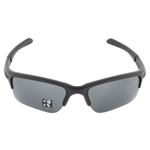 Oakley QUARTERJACKET Quarter Jacket  Polarized, High Definition Gray Lens with Matte Black Frame & Unobtainium Nose Piece for Adults