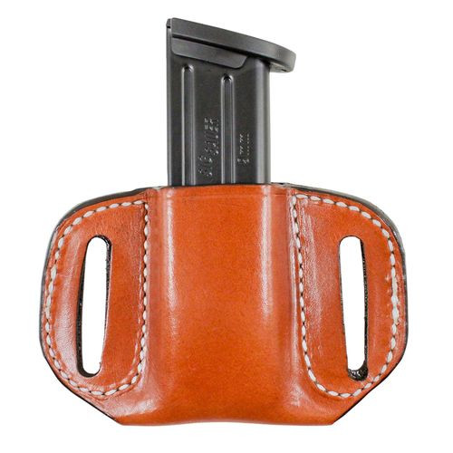 DeSantis Gunhide A84TJGGZ0 Reliant Mag Pouch OWB Diamondback DB 9/40 1.75" Belt Tan Steer Hide