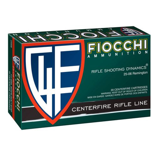 Fiocchi 2506B Field Dynamics  25-06 Rem 117 gr Pointed Soft Point (PSP) 20 Bx/10 Cs