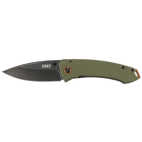 CRKT 2520 Tuna  3.22" Folding Plain Stonewash 8Cr13MoV SS Blade G10 Black/SS Handle