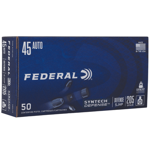 Federal Syntech Defense 45 ACP 205 grain, 50 Per Box, Box View