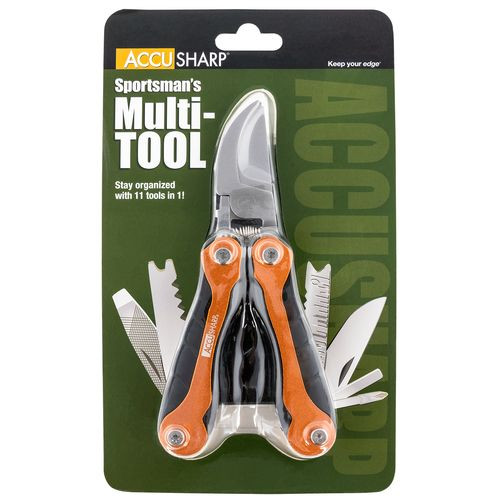 AccuSharp 085C Sportsman's Multi-Tool Black/Orange Folding Plain