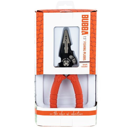 Bubba Blade BBAFP Fishing Pliers  TiN Carbon SS Red Non Slip Handle