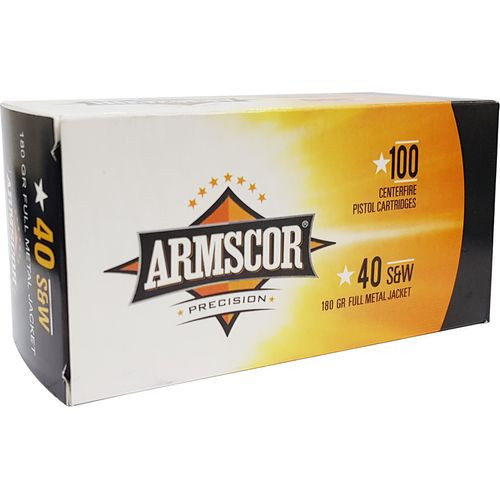 Armscor 50316 Pistol Value Pack 40 S&W 180 gr Full Metal Jacket (FMJ) Value Pack 100 Bx/ 12 Cs