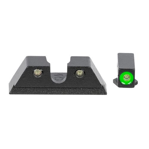 Meprolight USA 465003111 Mepro Hyper-Bright Self-Illuminated Sights Fixed Tritium Green Front & Rear Black Frame for Taurus G3c