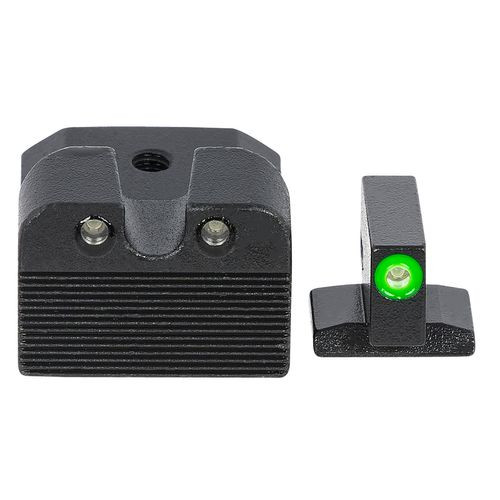 Meprolight USA 412303111 Mepro Hyper-Bright Self-Illuminated Sights Fixed Tritium Green Front & Rear Black Frame for Kimber 1911 with Suppressor