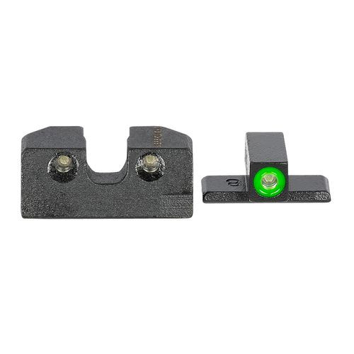 Meprolight USA 408893111 Mepro Hyper-Bright Self-Illuminated Sights Fixed Tritium Green Front & Rear Black Frame for FN