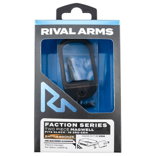 Rival Arms RA-RA71G201B Two Piece Magwell  Aluminum Battle Bronze Anodized for Glock 19 Gen3