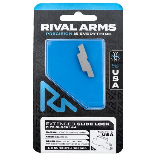 Rival Arms RA-RA80G005D Slide Lock  Extended Polished Stainless for Glock 44