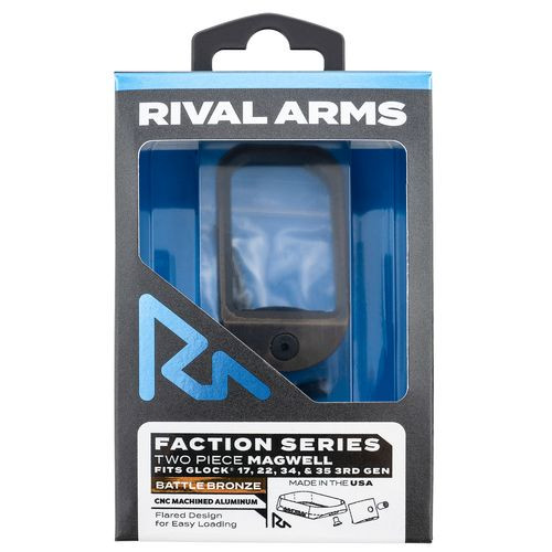 Rival Arms RA-RA71G101B Two Piece Magwell  Aluminum Battle Bronze Anodized for Glock 17,22,34,35 Gen3