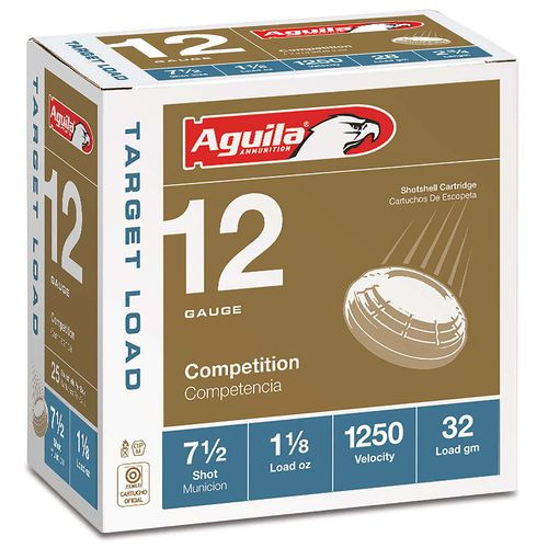 Aguila 1CHB1347 Target Load Standard Velocity 12 Gauge 2.75" 1 1/8 oz 7.5 Shot 25 Bx/ 10 Cs