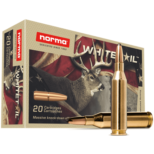 Norma Ammunition (RUAG) 20160462 Whitetail  243 Win 100 gr Pointed Soft Point (PSP) 20 Bx/ 10 Cs