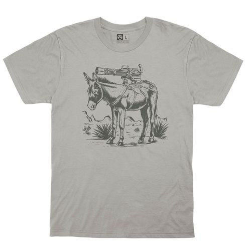 Magpul MAG1190-040-M Burro T-Shirt Silver Medium Short Sleeve