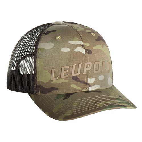 Leupold 180418 Wordmark Trucker Hat MultiCam Adjustable Snapback OSFA