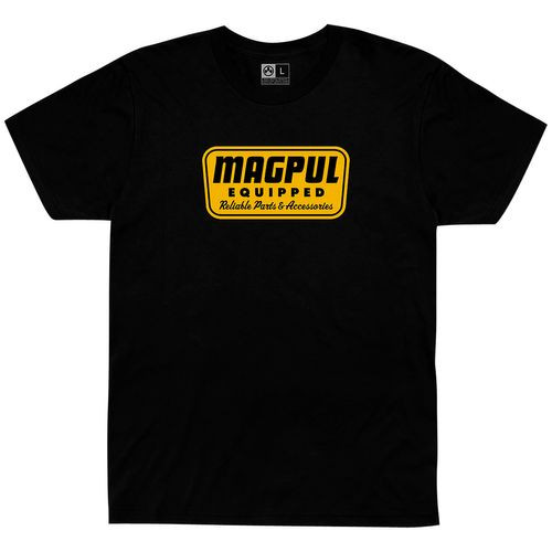 Magpul MAG1205-001-L Equipped T-Shirt Black Short Sleeve Large