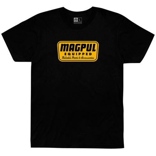 Magpul MAG1205-001-3X Equipped T-Shirt Black Short Sleeve 3XL